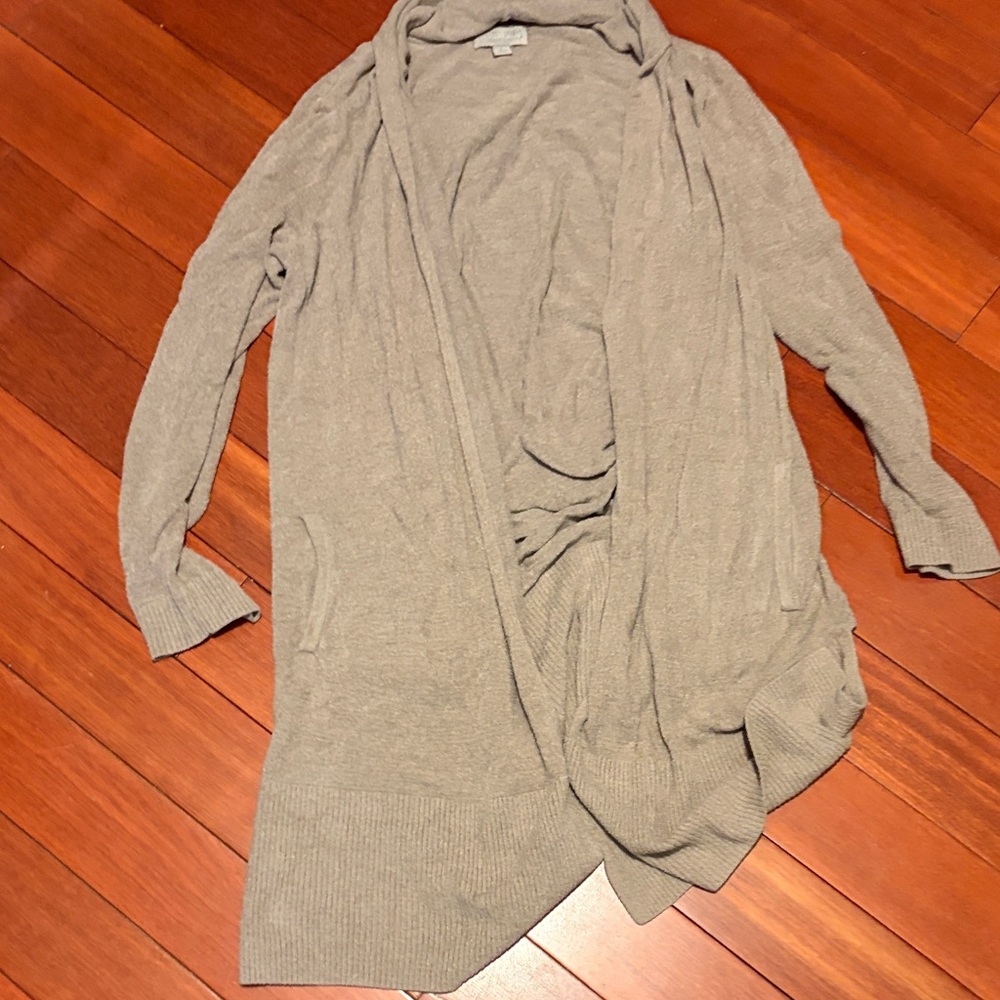 Barefoot Dreams Light Gray Open-Front Women's Cardigan